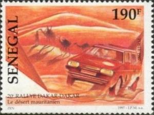Colnect-2199-444-Off-road-Vehicle-Crossing-Mauritanian-Desert.jpg