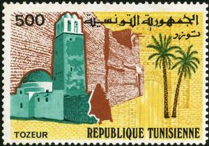 Colnect-1133-981-Town-wall-mosque---palms-Tozeur.jpg