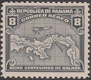 Colnect-2590-234-Airplane-over-Map-of-Panama.jpg