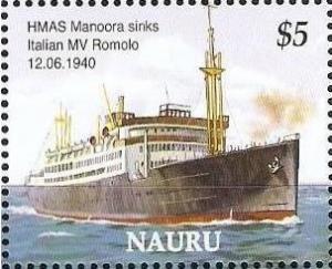 Colnect-1224-836-HMAS---Manoora---sunk-Italian-ship--quot-Romolo-quot-.jpg