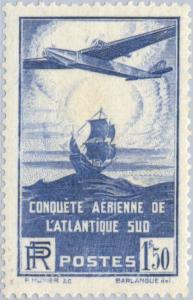 Colnect-143-092-100th-Atlantic-Crossing-of-French-Postal-Aircraft.jpg