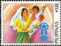 Colnect-1353-790-Christmas--Mother-child-signalling-peace.jpg