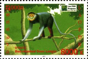 Colnect-3073-629-Red-shanked-Douc-Langur-Pygathrix-nemaeus.jpg