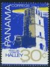 Colnect-4756-696-Halley-s-Comet-Over-Old-Panama-Cathedral-Tower.jpg