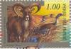Colnect-592-192-Mouflon-Ovis-ammon-orientalis-Great-Bustard-Otis-tarda.jpg