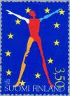 Colnect-160-527-Human-figure-surrounded-by-European-flag-stars.jpg