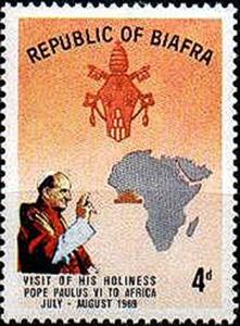 Colnect-5440-333-Papal-coat-of-arms--Pope-Paul-VI-and-map-of-Africa.jpg