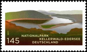 Colnect-5205-795-Kellerwald-National-Park-Forests-and-Lake.jpg