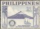 Colnect-874-653-Albay-volcano-on-Luzon-sailing-boat---Rotary-badge.jpg