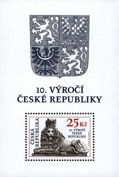 Colnect-3733-988-10TH-ANNIVERSARY-OF-CZECH-REPUBLIC.jpg