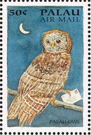 Colnect-1638-056-Palau-Owl-Pyrroglaux-podargina.jpg