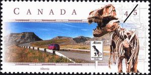 Colnect-588-688-Dinosaur-Trail-Alberta---Dinosaur-Skeleton.jpg