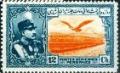 Colnect-3188-110-Rez%C4%81-Sh%C4%81h-Pahlavi-eagle-in-front-of-Alborz-mountains.jpg