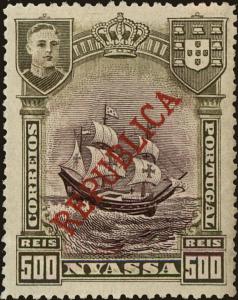 Colnect-4226-171-D-Carlos-I--Flagship-Sao-Gabriel---overprint--REPUBLICA-.jpg