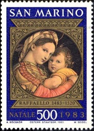 Colnect-1341-441---Madonna-of-the-Chair-quot--by-Raphael.jpg