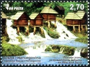 Colnect-4028-367-The-Pliva-lakes-with-the-mill-complex-on-the-Pliva-River.jpg