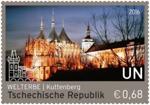 Colnect-4159-630-Kutn%C3%A1-Hora-Historical-Town-Centre-with-the-Church-of-St-Ba.jpg