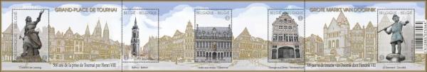 Colnect-1828-469-Sheetlet-Tournai--s-Grand-Place.jpg