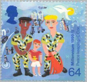 Colnect-123-341-Soldiers-with-Boy-Peace-keeping.jpg
