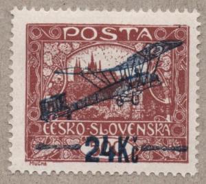 Colnect-2662-535-Hradcany-at-Prague---Overprint-Airplane-and-new-value.jpg